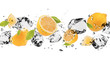 Photo: Ice fruit on white background Ice fruit on white background