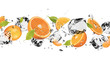 Ice fruit on white background