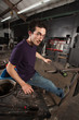 Glass Worker at Workbench