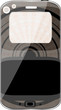 Illustration: wood smartphone with empty screen. Mobile shopping wood smartphone with empty screen. Mobile shopping