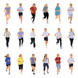 Running people