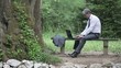 Video: Young businessman using laptop Young businessman using laptop