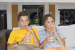 Photo: Adorable boys with glasses of milkshake Adorable boys with glasses of milkshake