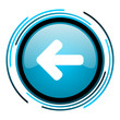 arrow left blue circle glossy icon