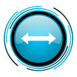 arrows blue circle glossy icon