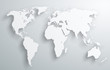 World map design with vector shadows
