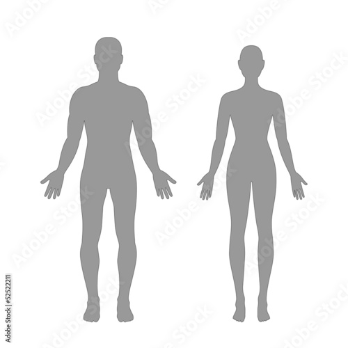 Vector: Male and female silhouettes Male and female silhouettes
