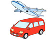 飛行機と車