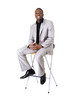 Happy smart black businessman smiling