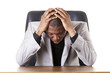 Sad, tired or depressed businessman