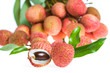 Isolated fresh lychees fruit