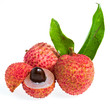 Isolated fresh lychees fruit