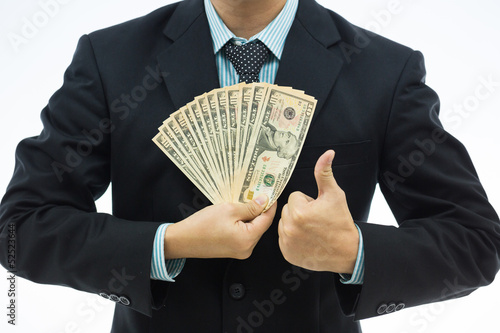 Photo: businessman with money businessman with money