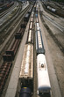 Trains Leaving Railroad Yard