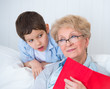 Grandmother and little boy
