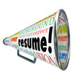 Resume Bullhorn Megaphone Sell Your Skills Experience