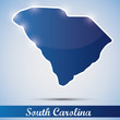 shiny icon in form of South Carolina state, USA
