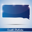 shiny icon in form of South Dakota state, USA