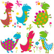 Vector: happy dinosaurs happy dinosaurs