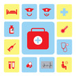 icons hospital set