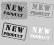 New product rubber stamp vector illustration.