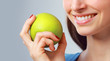 Photo: Green apple, white teeth Green apple, white teeth