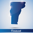 shiny icon in form of Vermont state, USA