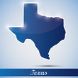 shiny icon in form of Texas state, USA