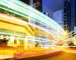 Busy traffic at night in Hong Kong