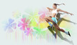 Image of sport woman jumping