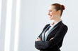 Photo: Attractive businesswoman in black suit Attractive businesswoman in black suit