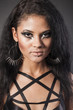 Beautiful woman. Fashion portrait. Close-up face makeup