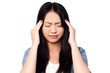 Young girl having headache