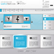 web design vector blue template, easy editable