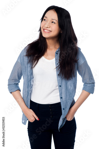 Photo: Charming asian girl, casual portrait Charming asian girl, casual portrait