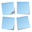 4 Blue Stick Notes