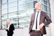 business woman man digital tablet