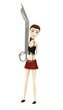 3d render of cartoon character with surgery tool
