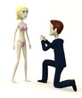 3d render of cartoon characters asking