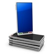 3d stack of smartphones