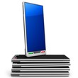 3d stack of smartphones