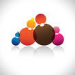 Family of father,mother,son & daughter- abstract vector graphic