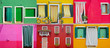 Colorful buildings in Burano island 