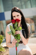 Photo: Best present - woman with roses Best present - woman with roses