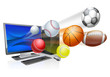Vektor: Sports computer app concept Sports computer app concept
