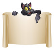 Vektor: Halloween Cat Banner Halloween Cat Banner