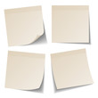 4 Beige Stick Notes