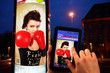 Foto: QR-code scanner on the tablet pc QR-code scanner on the tablet pc
