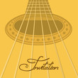 Music invitation with acoustic guitar