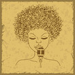 Singer Face Silhouette With Mu...